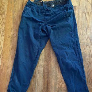 North face cropped blue pants - medium